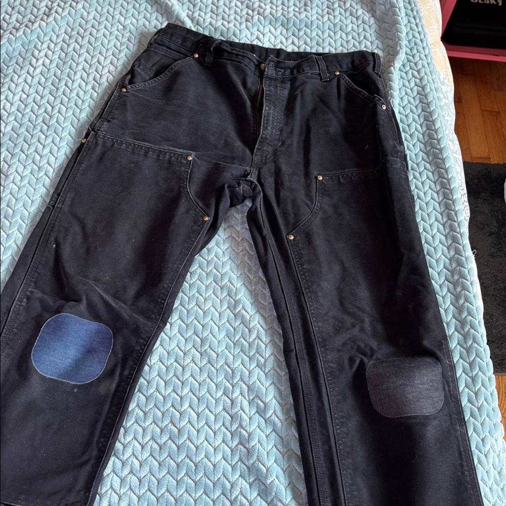 MensCarhartt double front black pants